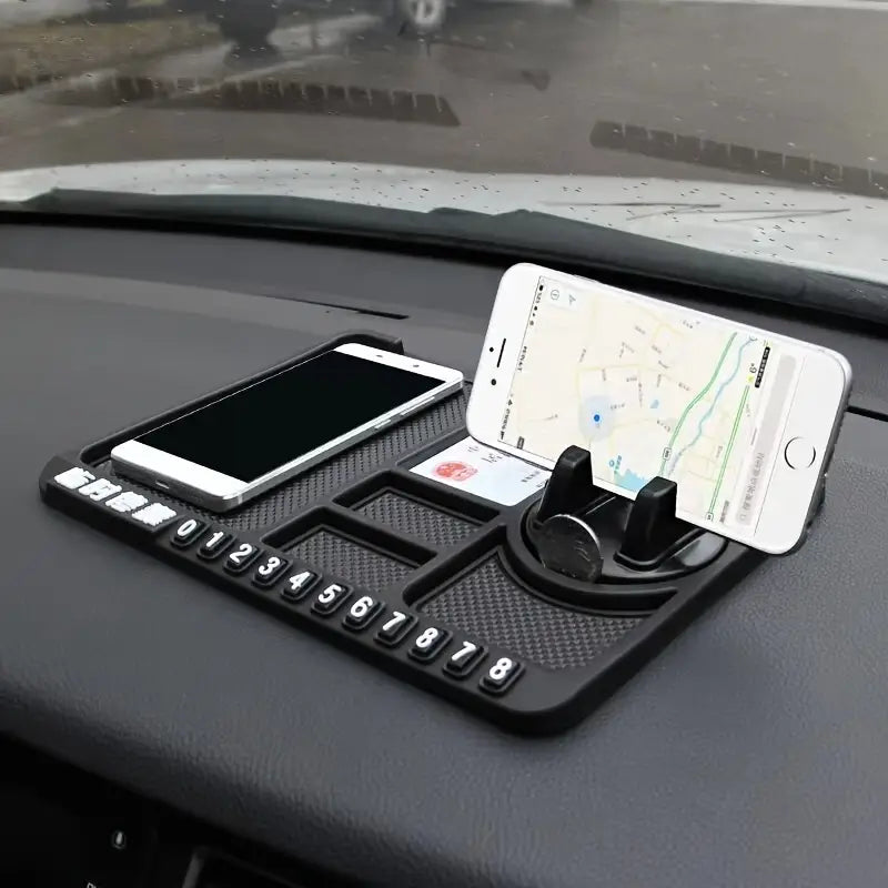 Best Selling Universal Silicone Car Dashboard Mat with Phone Holder & Non-Slip Mat - 4-in-1 Multi-Functional Dashboard Organizer (50% OFF Sale – 24 Hours Only)