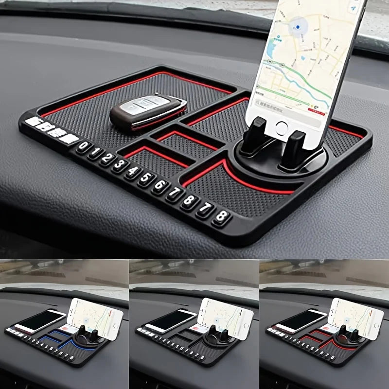 Best Selling Universal Silicone Car Dashboard Mat with Phone Holder & Non-Slip Mat - 4-in-1 Multi-Functional Dashboard Organizer (50% OFF Sale – 24 Hours Only)