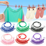 Portable Rope for Drying Clothes with Clips – Dry Clothes Anywhere, Anytime!
