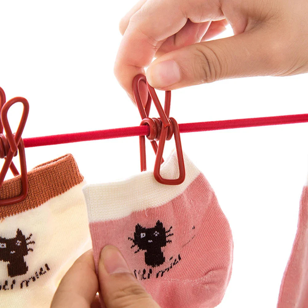 Portable Rope for Drying Clothes with Clips – Dry Clothes Anywhere, Anytime!