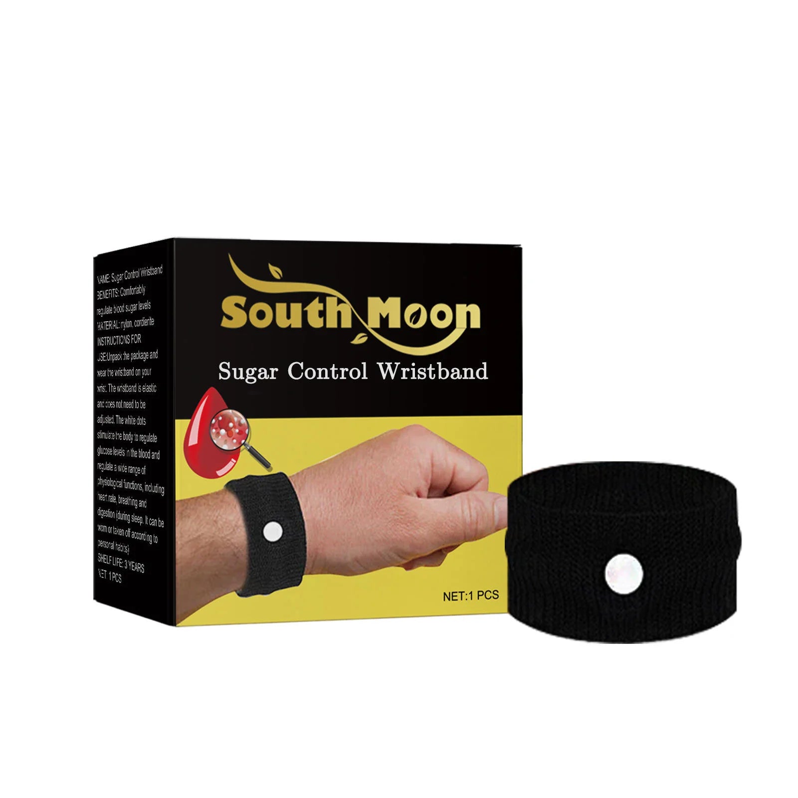 (50% OFF -Limited time Offer ) South Moon Sugar Control Wristband Recommended by American Doctors– Regulate Blood Sugar Naturally | Natural Diabetes Management Support for Diabetic patients